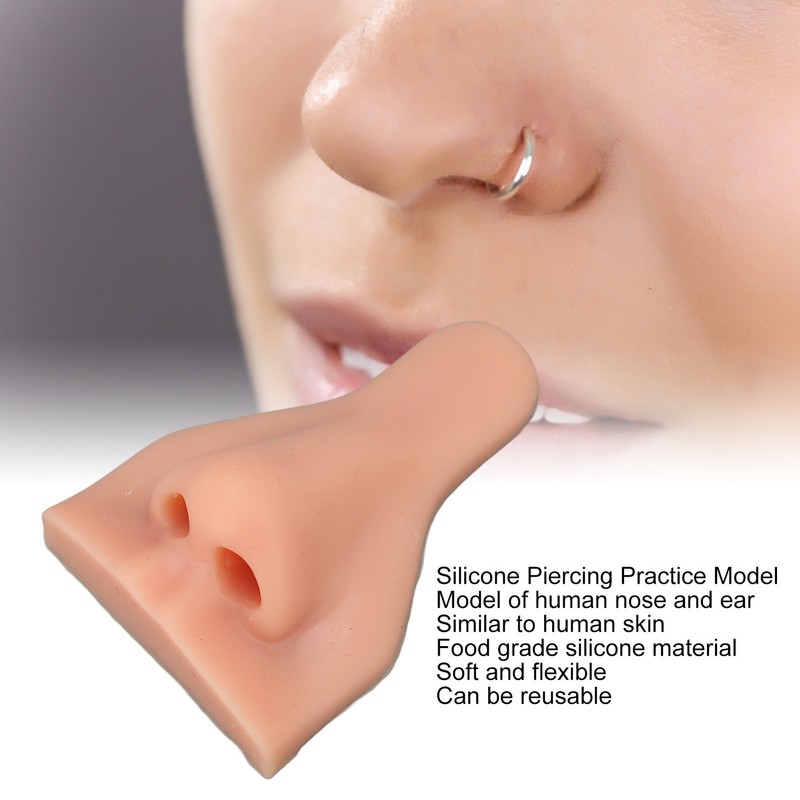 Silicone Piercing Practice Model Simulation Soft Flexible Nose Ears Model