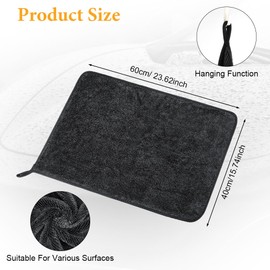 URAQT Microfibre Car Drying Cloth, 40 x 60 cm Microfibre Cleaning Cloths, 2 Pack Premium Car Drying Towel Large Microfibre Twisted Towels, Super Absorbent for Car Detailing, Polishing, Cleaning, Wash