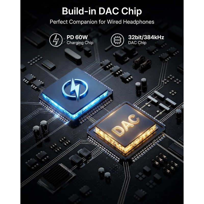 VENTION USB-C to 3.5mm Audio Adapter with PD 60W Fast