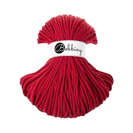Bobbiny Premium Cords 5 mm - Rope Yarn 100 m 100% Cotton (Classic Red)