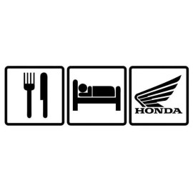 Oracal Eat Sleep Race decal sticker emblem JDM Racing mod Honda