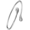 Sterling Silver Bangle Bracelets for Women,Fashion Jewelry Simple Adjustable 925