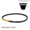 sourcing map 2 x A27 V-belt, A profile, rubber drive