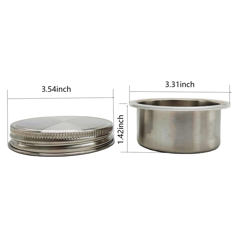 QurHapzy 304 SS Salad Divider Cups Separate Vegetable and Dressing