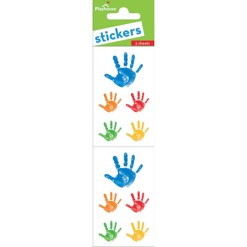 Playhouse Pack of Three Perforated Sticker Half-Sheets for Crafts, Trading