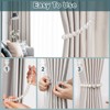 AULEEP Magnetic Curtain TieBacks, 2 Pack Pearl Curtain Tie Backs,