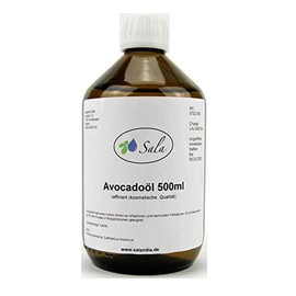 Sala Avocado√∂l raffiniert kosmetische Qualit√§t 500 ml Glasflasche