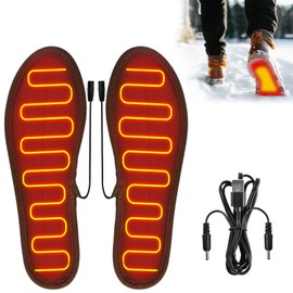 Heated Insoles, Heat Sole, Heated Soles, Thermal Insoles for Men and Women, USB Foot Warmer, Washable Heating Pad, for Hiking, Fishing, Working Outdoors (43-44)