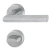 Amsterdam Handle Set on Rosette, Toilet, 40 - 45, Matt