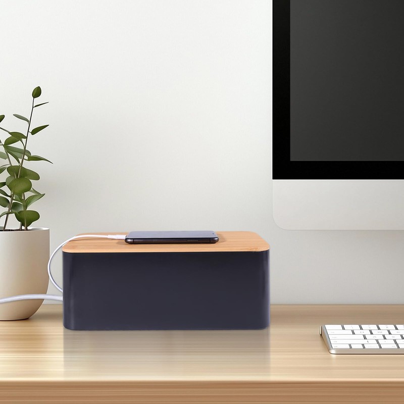 QOEOTUY Cable Box Cable Organiser Storage: Cable Management Box with