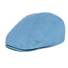 BOTVELA Men Cotton Twill Newsboy Flat Ivy Driving Hat Fitted Cap (Light Blue, 7 5/8)