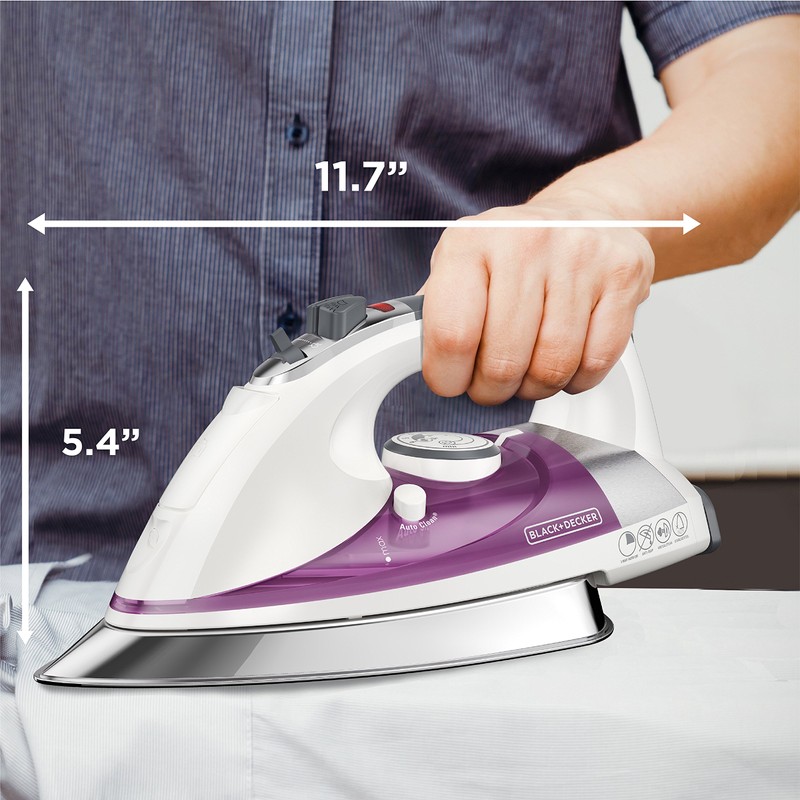 BLACK+DECKER IR1350S Professional Steam Iron with Stainless Steel Soleplate and