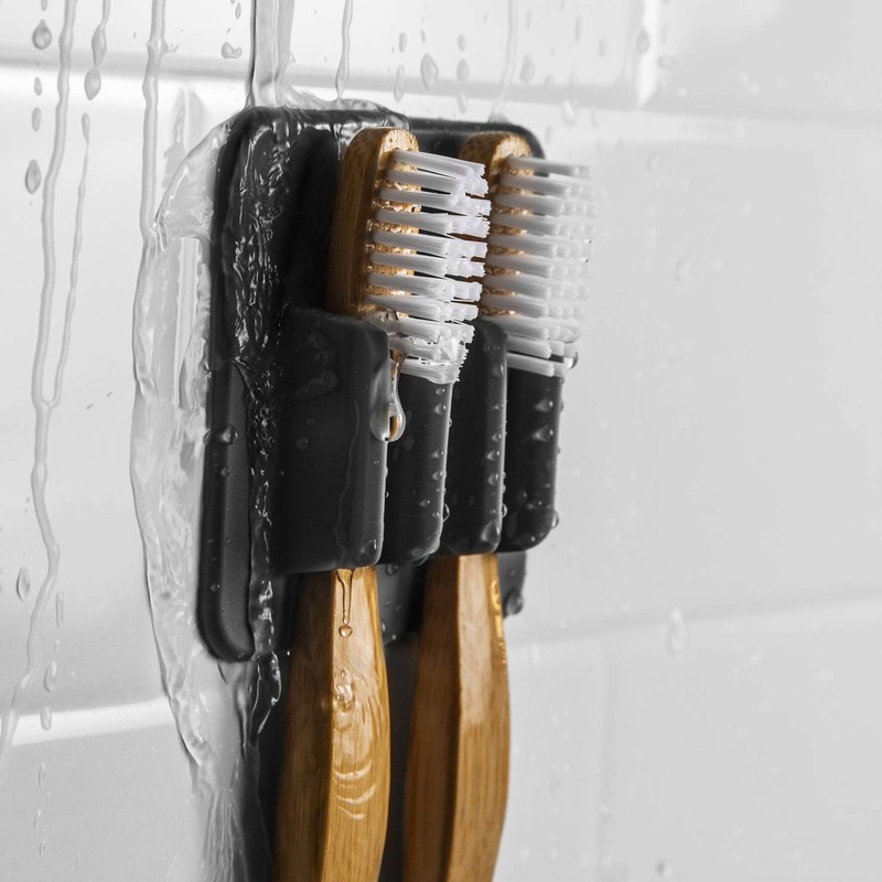 TOOLETRIES The George Toothbrush Holder - Silicone Toiletry Organizer, Shower