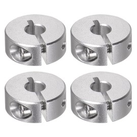 QUARKZMAN 4-Piece Shaft Collar 6 mm Bore Aluminium Alloy Set Screw Split Clamping Ring 20 mm AD 8 mm Width for Wheel Wheelbarrow Axle Gear Units Machine Tool Industrial Anodizing