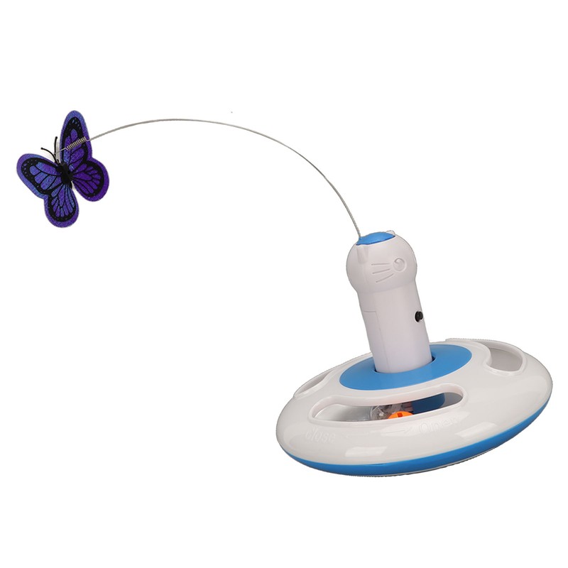 Automatic Electric Rotating Butterfly Toy Funny Cat Teaser Toys with