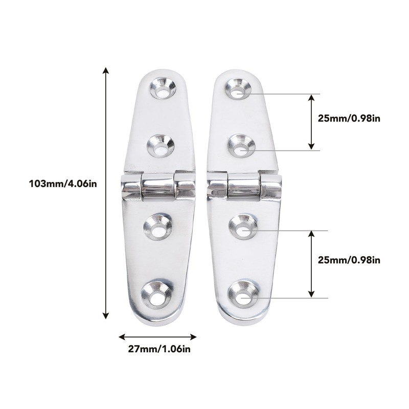 CYSFETENA 103 x 27 x 5 mm Boat Hinges, Highly