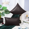 BRAWARM Faux Leather Throw Pillow Covers 12 X 20 Inches
