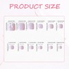 NICENEEDED 24 PCS French Fake Toe Nails, Pink Short Square