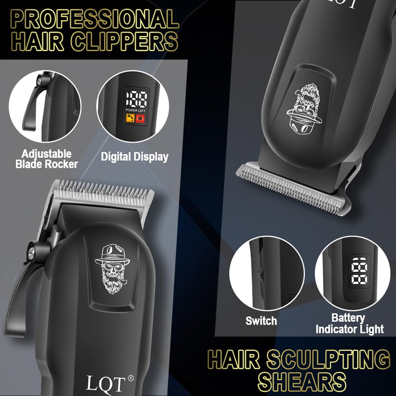 Hair Clippers for Men, 4-Piece Professional Grooming Kit Includes Hair
