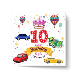 Papa Prints Son 10th Birthday Card with Envelope (145 x 150 mm) 10th Birthday Card Boy Happy Birthday Card Boy