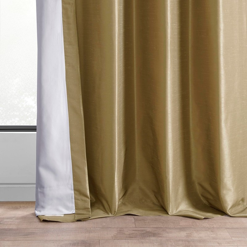 HPD HALF PRICE DRAPES Ruched Faux Dupioni Silk Curtains for