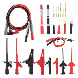 Multimeter Probe Test Lead Kit, 24PCS P1300E Replaceable Removable Digital Multimeter Electronic Probe Test Lead Kits