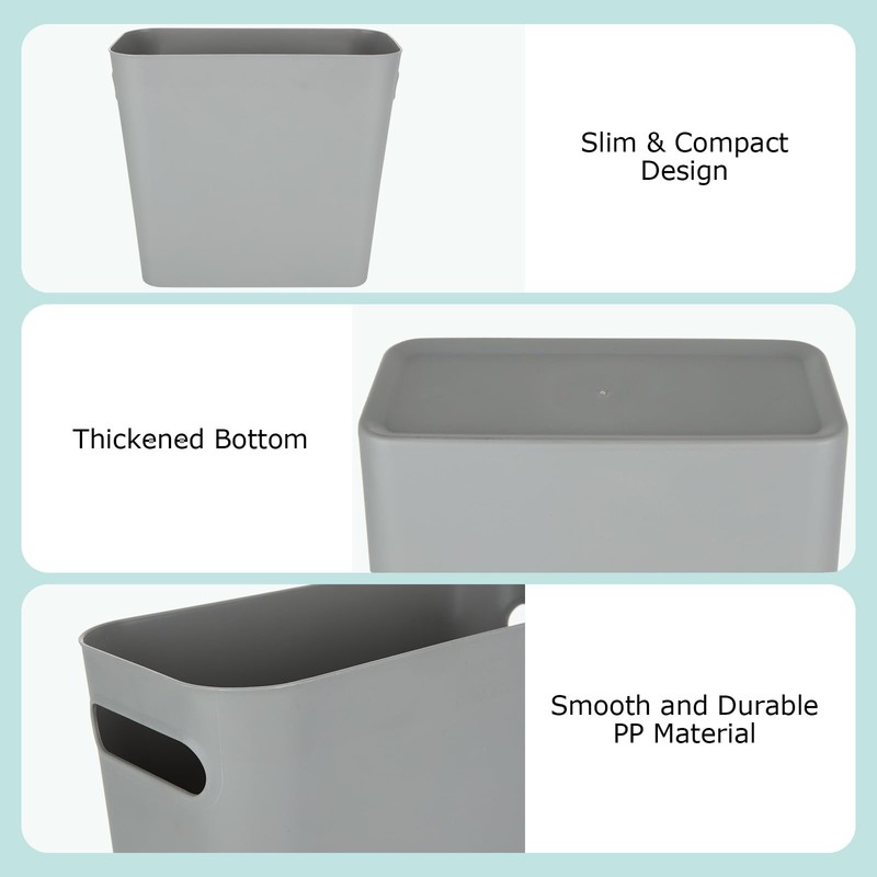 ZOFORTY 2.3 Gallon Small Trash Can 6 Pack Slim Waste