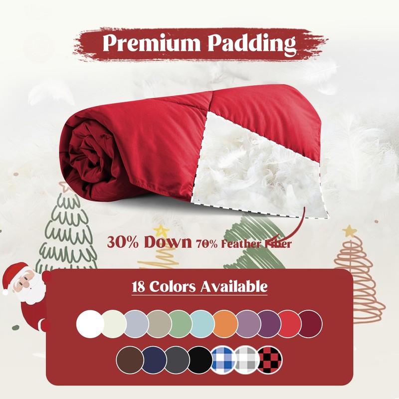 puredown® Lightweight Packable Couch Throw Soft Feather Down Throw Blanket