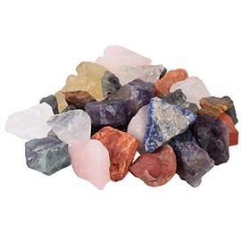 Amogeeli 1LB Natural Raw Stone for Garden Home Decoration, Irregular Healing Crystal for Reiki Chakra