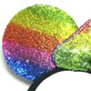 Dolebao 3D Mouse Sequin Ears Headband, Glitter Sequin Bow Hairbands