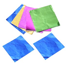 ULTNICE Folie Papier Wrapper,Aluminium Foil Papier für Schokolade Süßigkeiten Candy Packung 500 STÜCKE Farbe( zufällige Farbe)