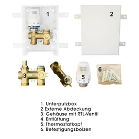 AQUA HEATING RTL Box H1070 Thermostat Heating Thermostat for Underfloor Heating Room Temperature Controller Underfloor Heating with Return Temperature Limiter, Temperature Controller Floor