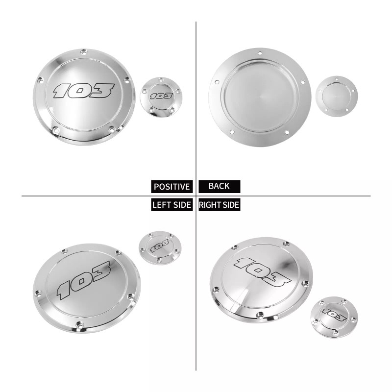 YHMTIVTU Chrome 103 Derby Timing Timer Cover For Harley Touring