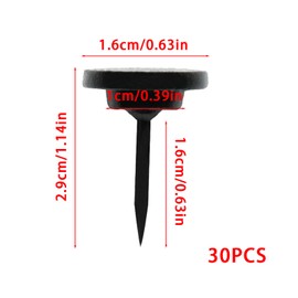 30 Pieces Metal Thumb Tack Push Pin，Wall Pin Wall Tack for Wall Hanging Bulletin Boards, Cork Boards, Foam Boards, Map Photos Calendar with Box（Black）