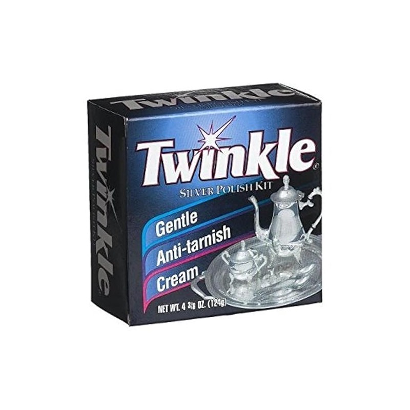 Twinkle Silver Polish Kit, Gentle Anti-Tarnish Cream 4.38 oz (Pack