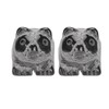 2pcs Panda Statue Obsidian Frosted Cute Mini Ingenious Handcrafted Panda