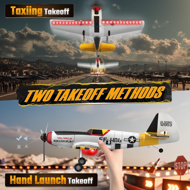 BEZGAR HQ089 3-Channel RC Plane, 6-Axis Gyro 2.4GHz Remote Controlled