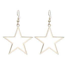 Star Dangle Earrings for Women Gold Star Drop Earrings Star Statement Earrings Star Hook Earrings Exaggerated Star Earrings Valentines Day Gift (Gold)