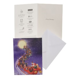 Box of 24 Assorted Festive Santa Multiple Charity Christmas Cards In 4 Designs 556980
