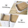 TEHAUX 1pc Wood Grain Desktop Storage Box Multi-Functional Organizer for