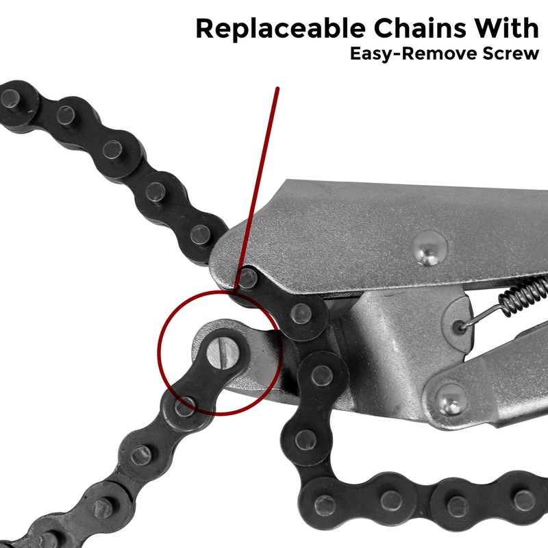 Strong Hand Tools Locking Chain Pliers, Removable 48″ Chain, Holds