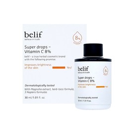 Belief Super Drops Vitamin C 8% 30ml x 2 Whitening Ampoule Vitamin C Cosmetics / 빌리프 슈퍼 드랍스 비타민C 8% 30ml x 2개 미백앰플 비타민C화장품