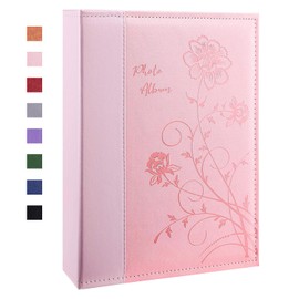 Artmag Photo Album 4x6 300 Photos Large Leather Cover Photo Book Albums with 300 Horizontal Pockets for Family Wedding Anniversary Baby (Pink)