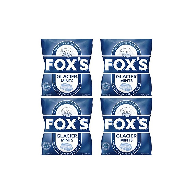 Bundle of 4 Fox's Glacier Mints 200g Bag Delivers 3-5