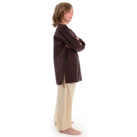 HEMAD Medieval Tunic, Children's Tunic, Red, Blue, Green, Brown, Beige, Knight Tunic, Cotton, brown