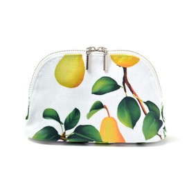 W1003400 Round Pouch (Small) Yellow La France Makeup Pouch, Stylish, Cute