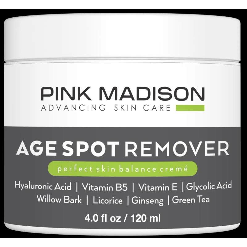 Pink Madison Age Spot Remover Face Body, Hands, Neck. Dark