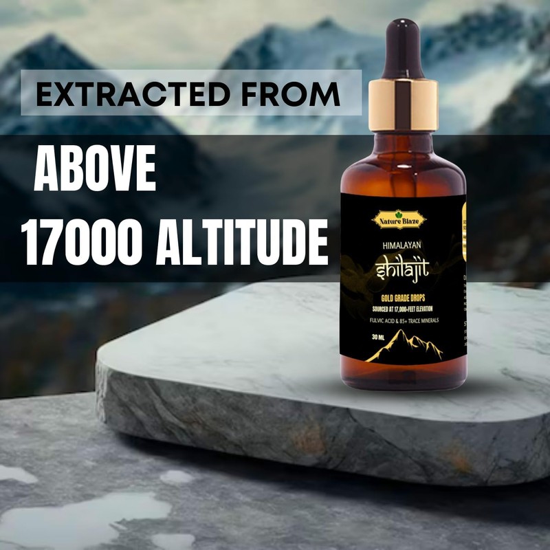 Nature Blaze Pure Organic Himalayan Shilajit Drops for Men &