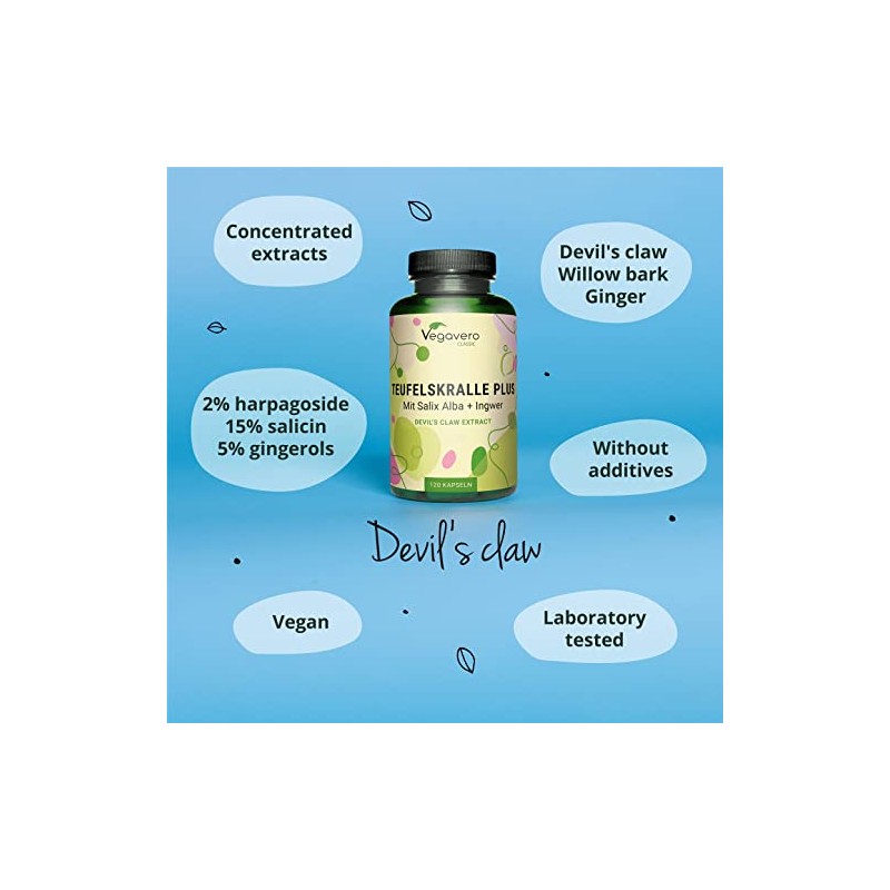 Devil’s Claw Vegavero® | 4400mg (8:1) Extract | 120 Vegan