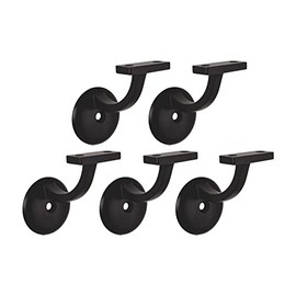 Design House 188169 Jumbo Hand Rail Bracket, 5-Pack, Matte Black